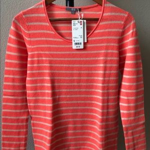 NWT Uniqlo orange cashmere sweater
